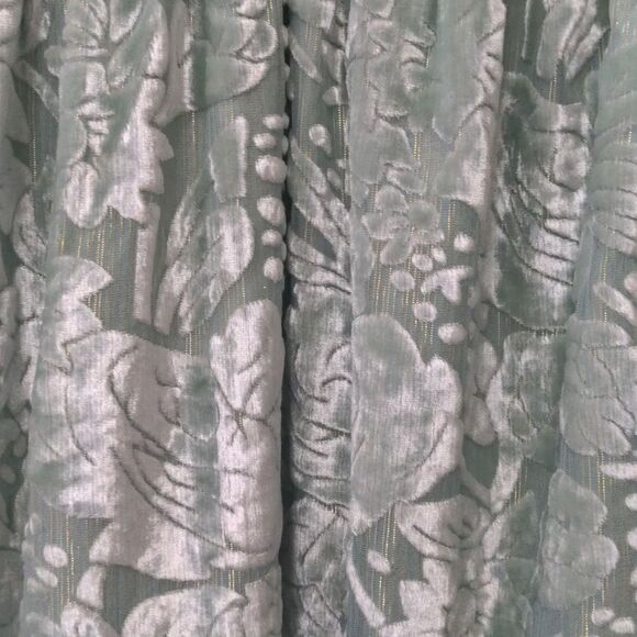 Anthropologie Hemant & Nandita Aqua Velvet and Gold Threaded Maxi Dress - Picture 3 of 7